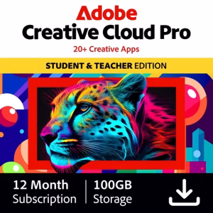 Adobe Creative Cloud Pro Student and Teacher Edition for Windows/Mac, 1-Year