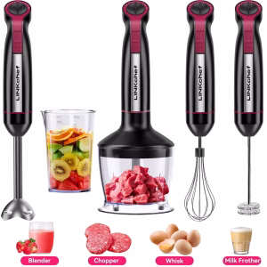 LINKChef Immersion Blender, 20-Speed 1000W 5-in-1 Immersion Hand Blender