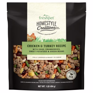 Freshpet Fresh Dog Food, Homestyle Creations, Chicken & Turkey Recipe, 1lb.